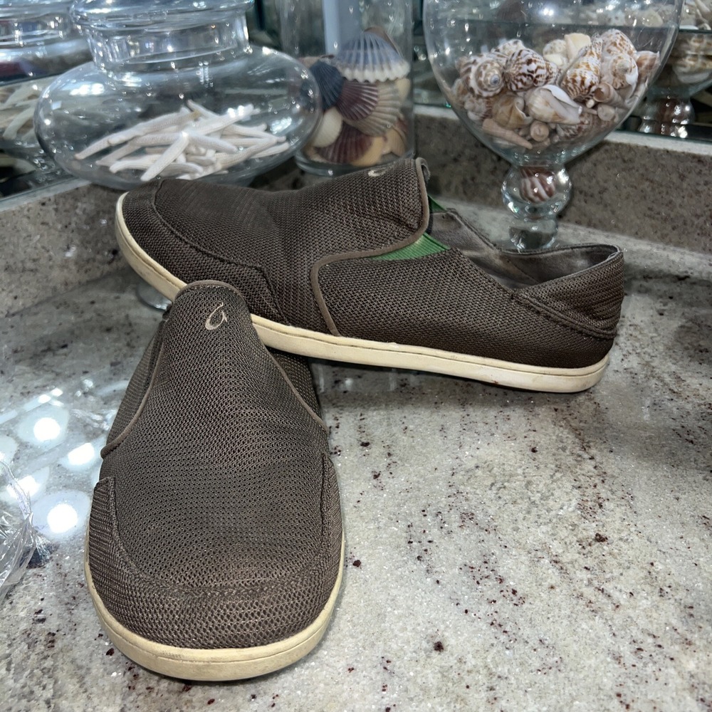 OluKai Nohea Mesh Brown Casual Slip On Loafers Mens Size 10 10188-13AP